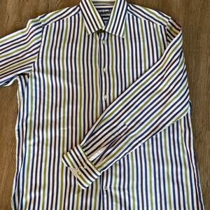 ROBERT GRAHAM Button Down M/L Striped Classic FIt